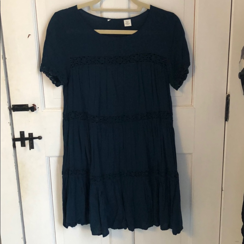 Blue Urban Outfitters Short Sleeve Shift Dress